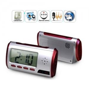 New Red Clock Camera with Video Photo Motion Detection and Remote Control